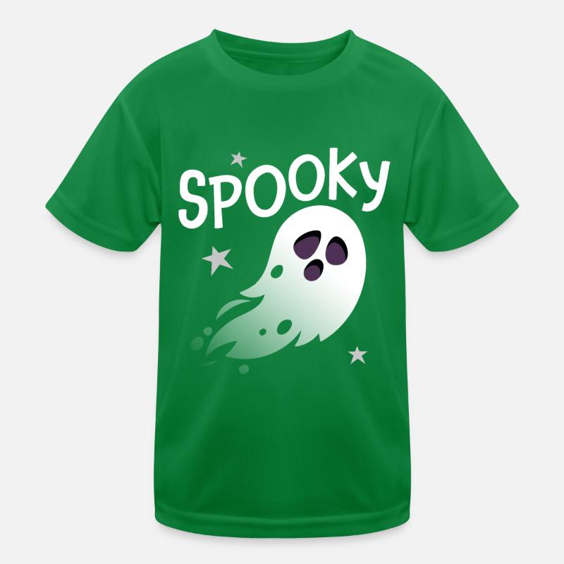 Spooky Ghost Halloween Kids Functional T-Shirt
