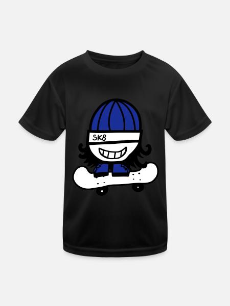 Skateboarder - Kids Functional T-Shirt - black - Front