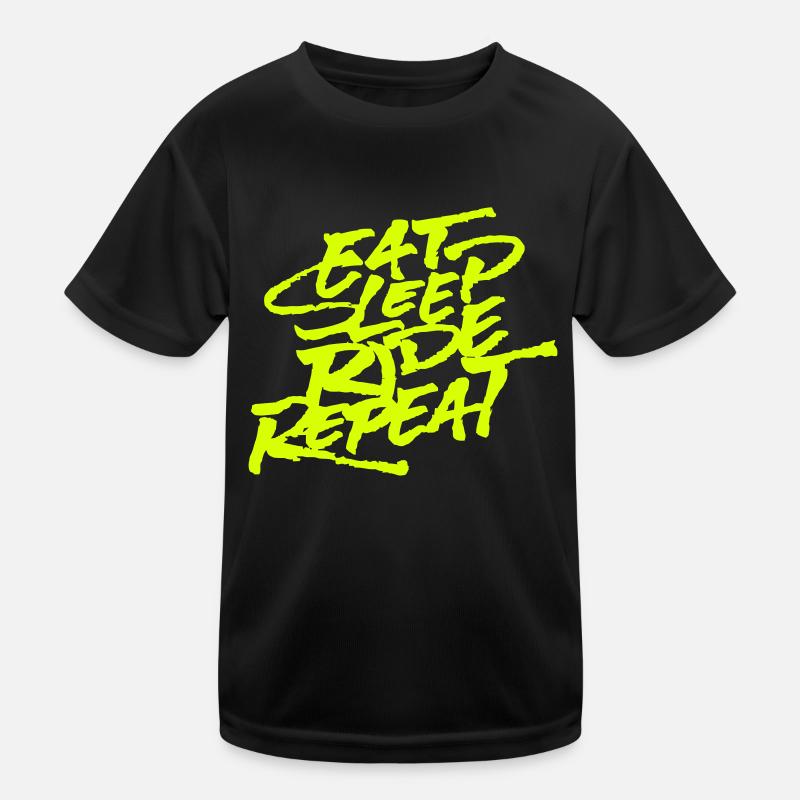 Eat Sleep Ride Repeat Kids Functional T-Shirt