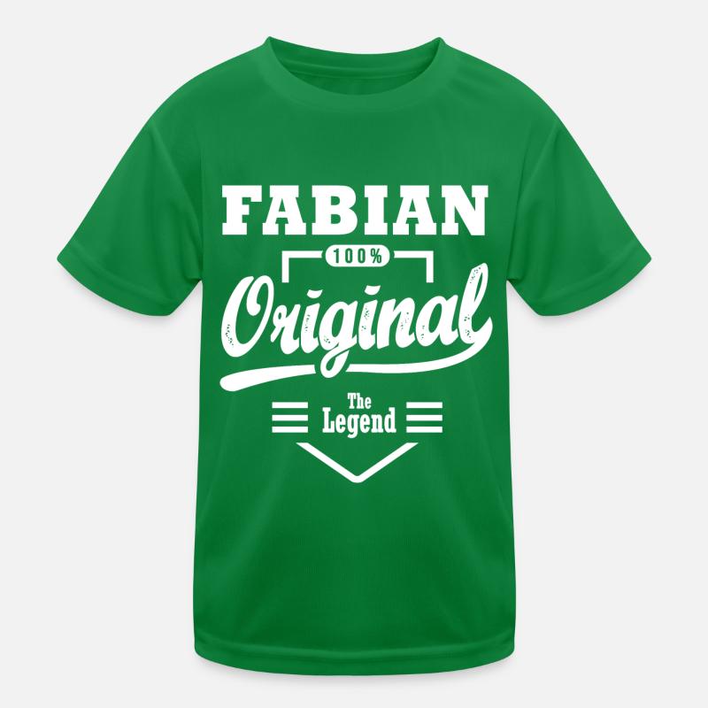Fabian original personalisiertes Geschenk Vorname fabian Kinder Funktions-T-Shirt