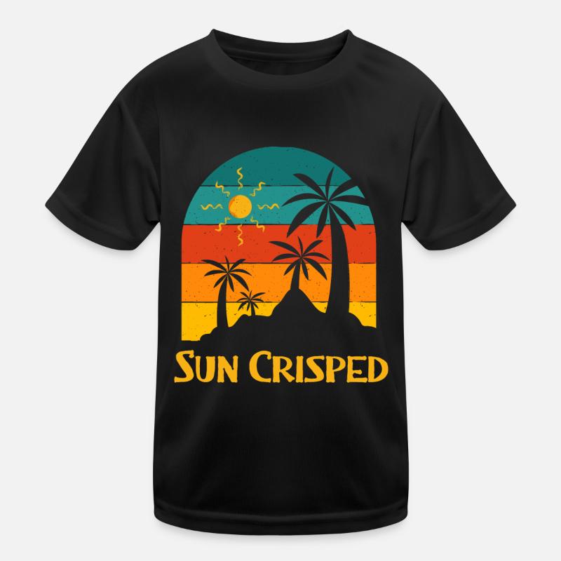 Soleil Crisped Beach Été Océan Tropical Vacances T-shirt sport Enfant