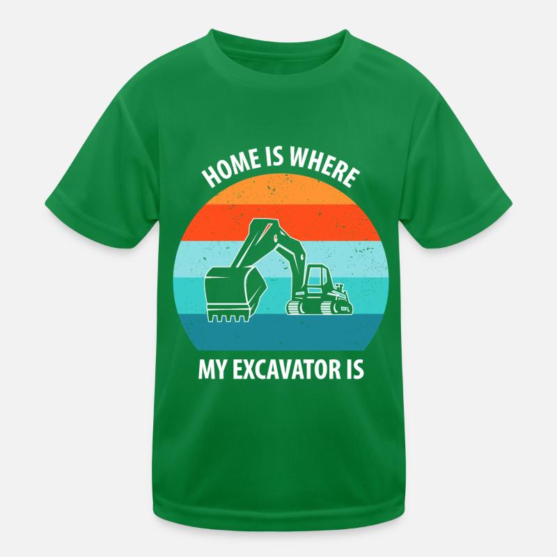 Bagger Baggerfahrer Baggerwagen Kinder Funktions-T-Shirt