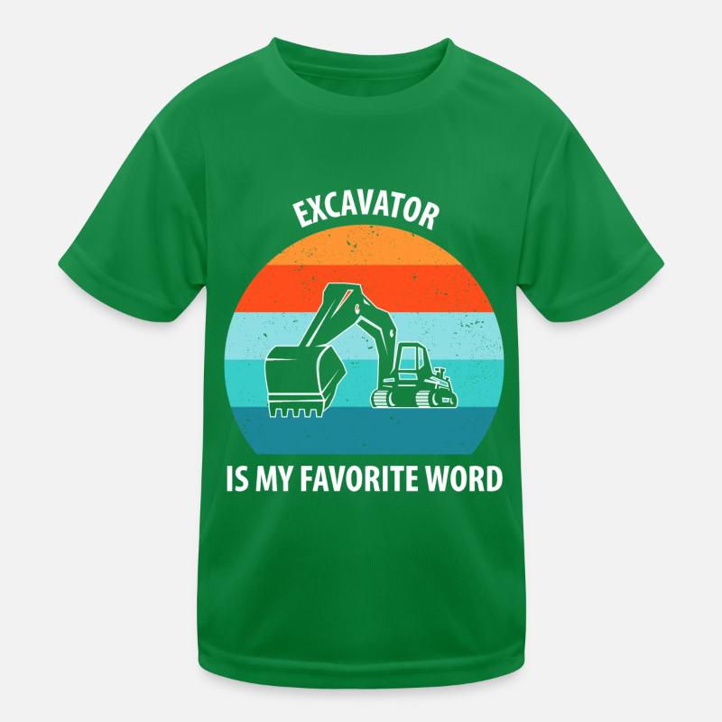 Bagger Baggerfahrer Baggerwagen Kinder Funktions-T-Shirt