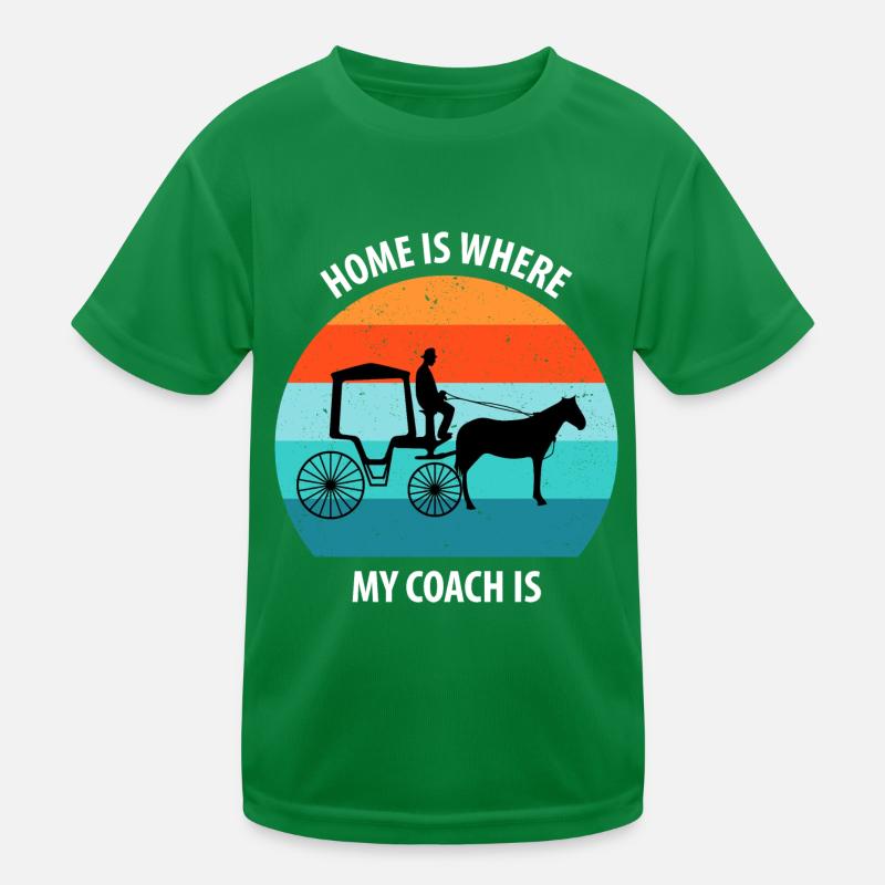 Kutscher Kutsche Pferdekutscher Kutschieren Kinder Funktions-T-Shirt