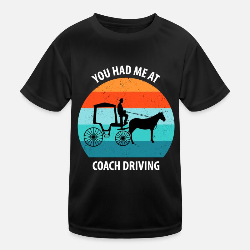 Kutscher Kutsche Pferdekutscher Kutschieren Kinder Funktions-T-Shirt