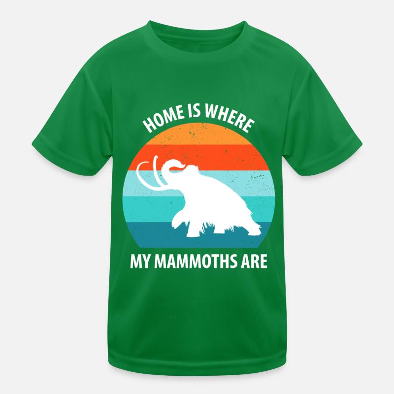 Lustiges Mammut Steinzeit Eiszeit Design Urzeit Kinder Funktions-T-Shirt
