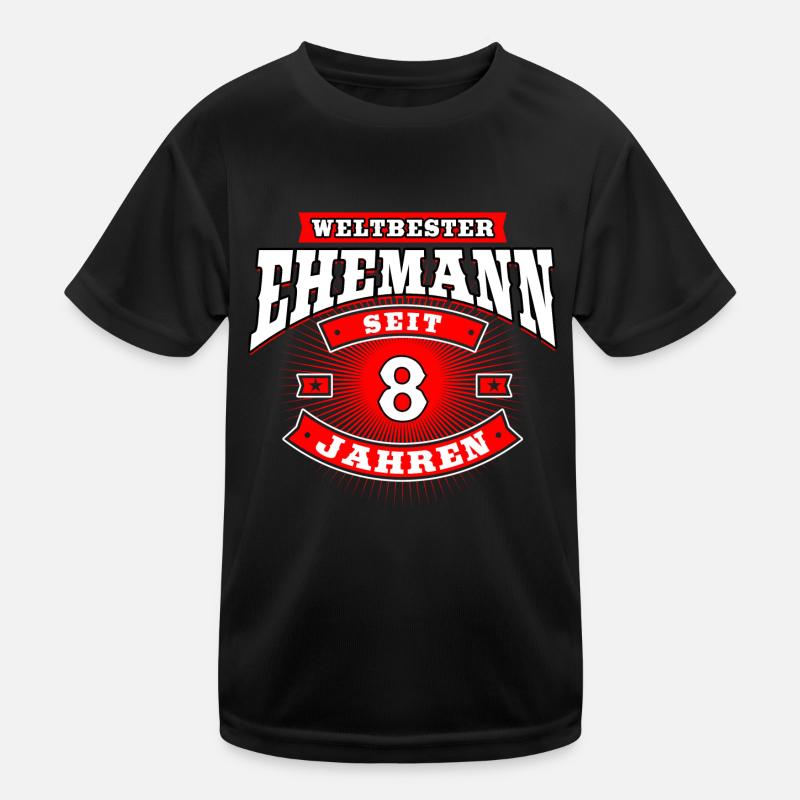 Ehemann Ehegatte Ehe Mann Geschenk 8 Jahre Kinder Funktions-T-Shirt
