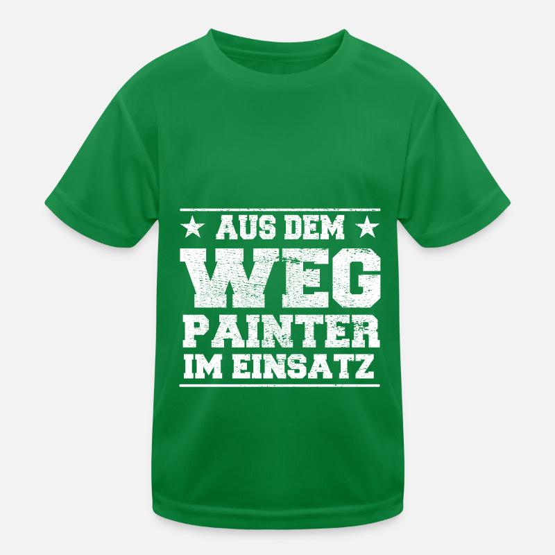 Aus dem Weg Painter im Einsatz Design Kinder Funktions-T-Shirt