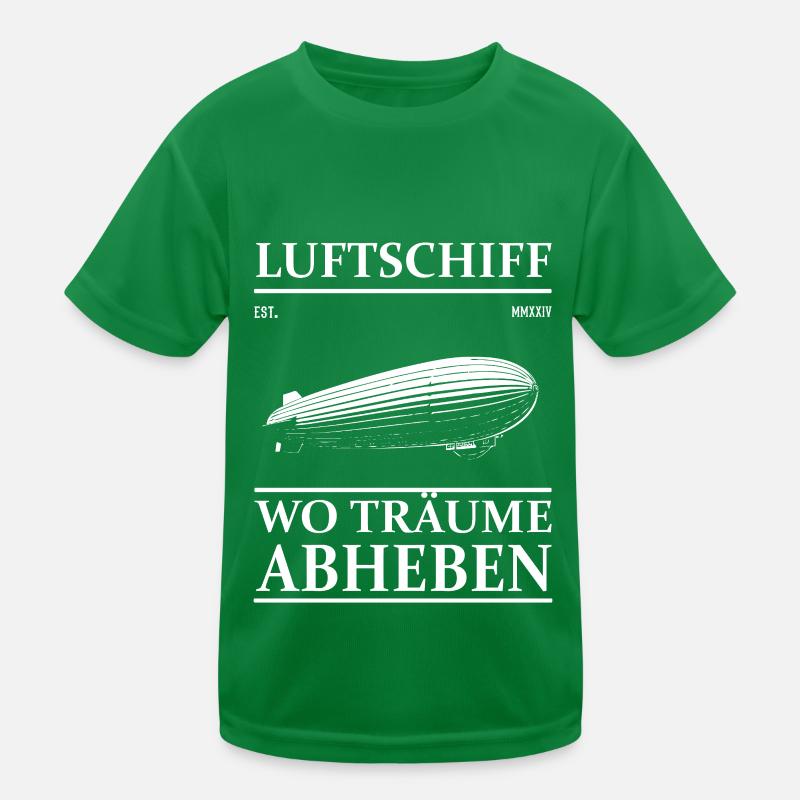 Zeppelin Luftschiffe Design, wo Träume Abheben Kinder Funktions-T-Shirt
