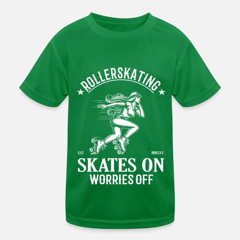 Cooles Rollerskating Design – Freiheit auf Rollen Kinder Funktions-T-Shirt