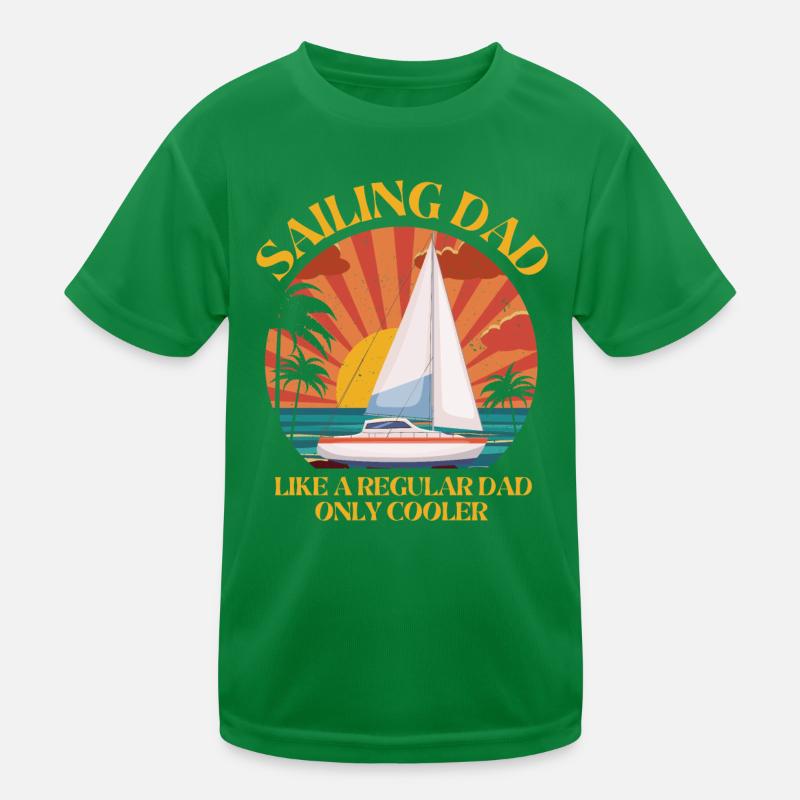 Cooler segelnder Vater Kinder Funktions-T-Shirt