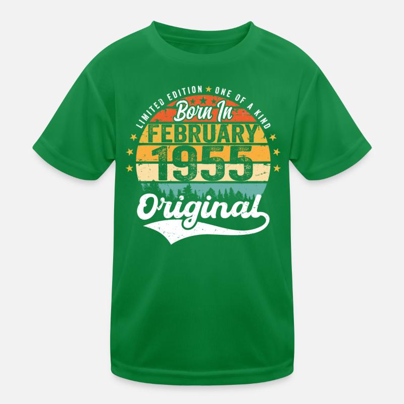 Geboren im Februar 1955 - Geburtstagsgeschenk Kinder Funktions-T-Shirt