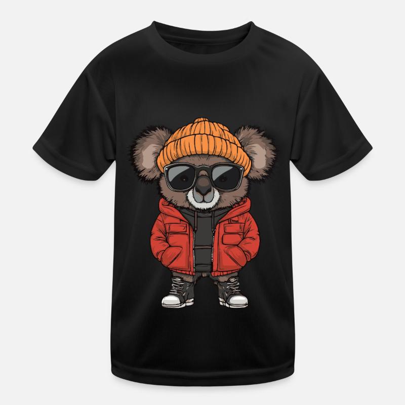 Koala Cool Comic Kinder Funktions-T-Shirt