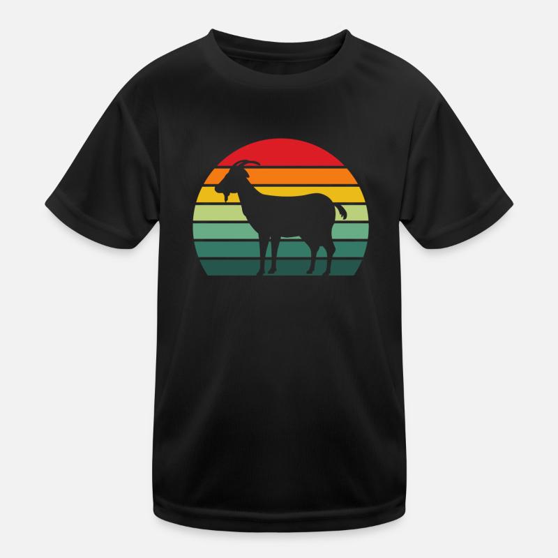 goat retro gift goat t-shirt Kids Functional T-Shirt