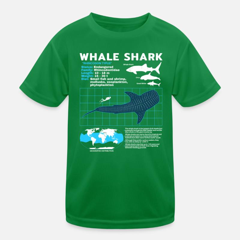 Walhai Datenblatt Kinder Funktions-T-Shirt