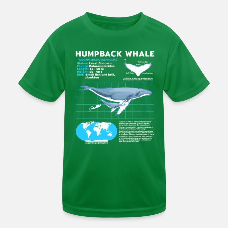 Fiche technique de la baleine à bosse T-shirt sport Enfant