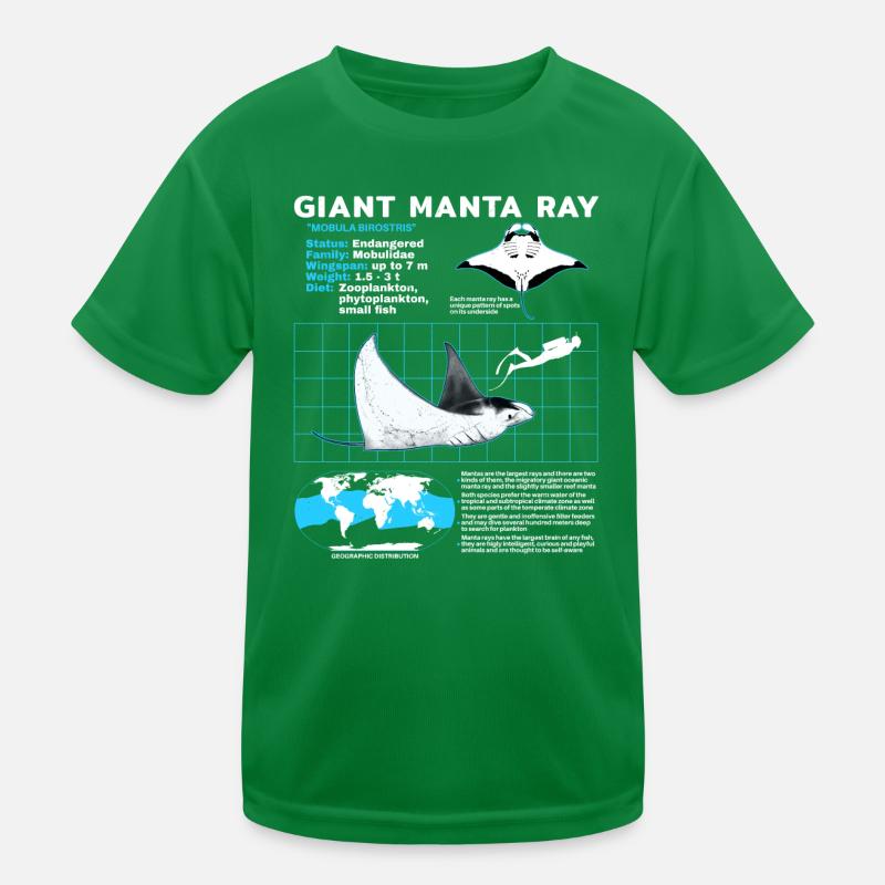 Mantarochen Datenblatt Kinder Funktions-T-Shirt