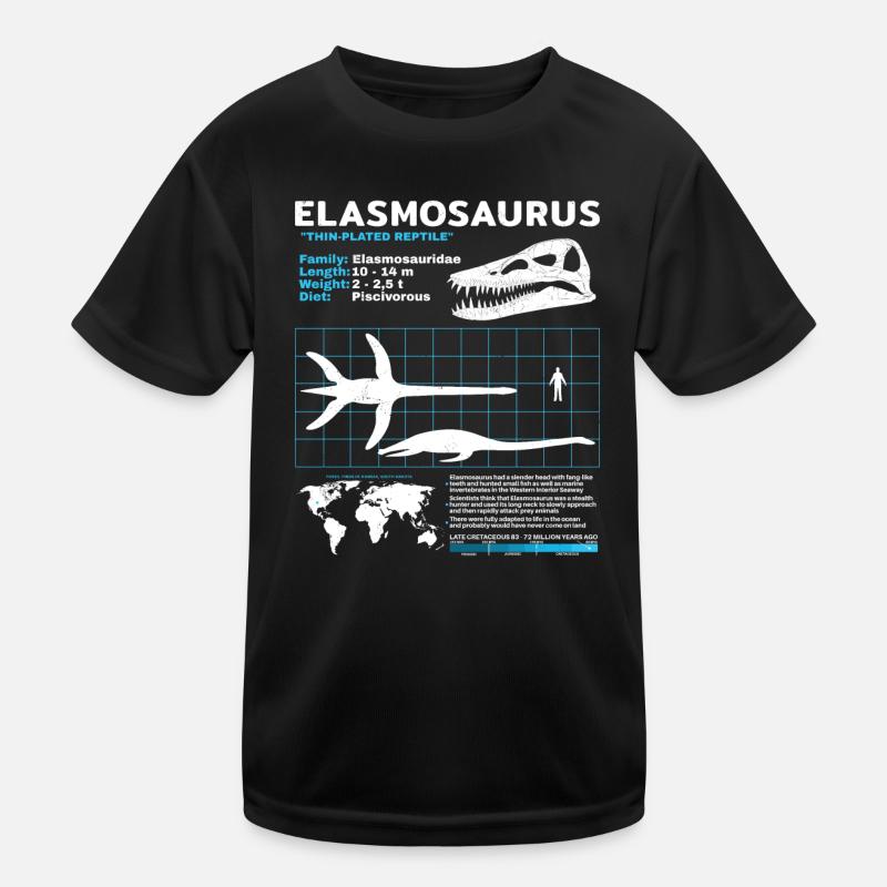 Fiche d’information sur Elasmosaurus T-shirt sport Enfant