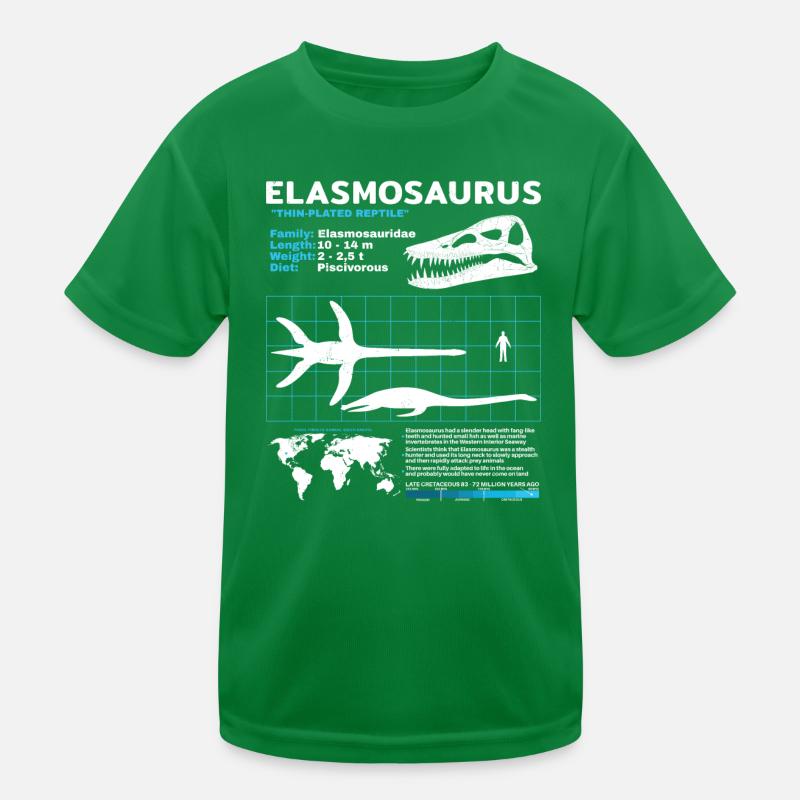 Fiche d’information sur Elasmosaurus T-shirt sport Enfant