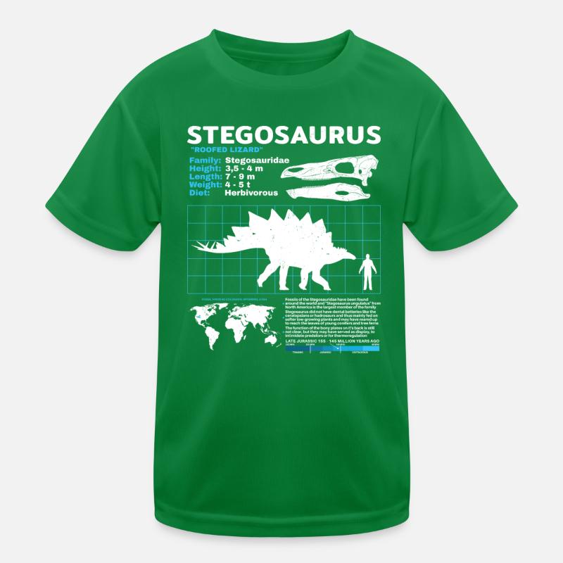 Stegosaurus Datenblatt Kinder Funktions-T-Shirt