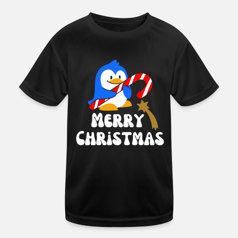 Frohe Weihnachten Weihnachtspinguin Kinder Funktions-T-Shirt