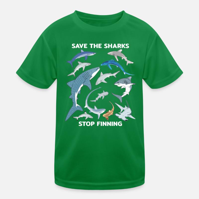 Arrêter l’aileron requin bleu requin baleine requin marteau requin espèce de requin T-shirt sport Enfant