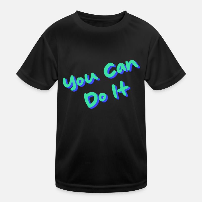 Sprüche - Kinder Funktions-T-Shirt - Schwarz