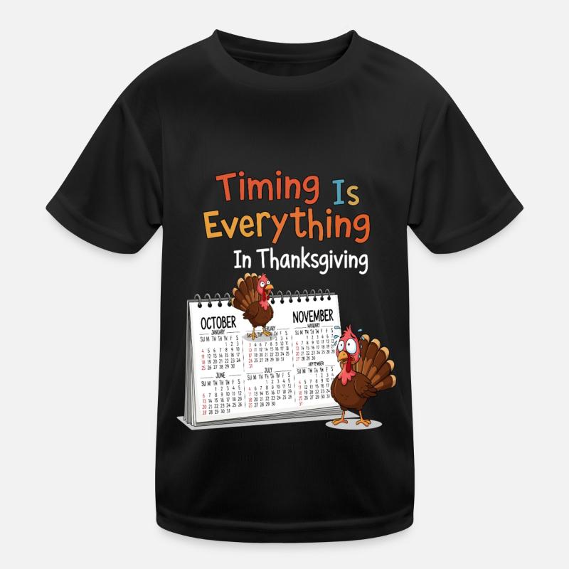 Thanksgiving Timing Kinder Funktions-T-Shirt