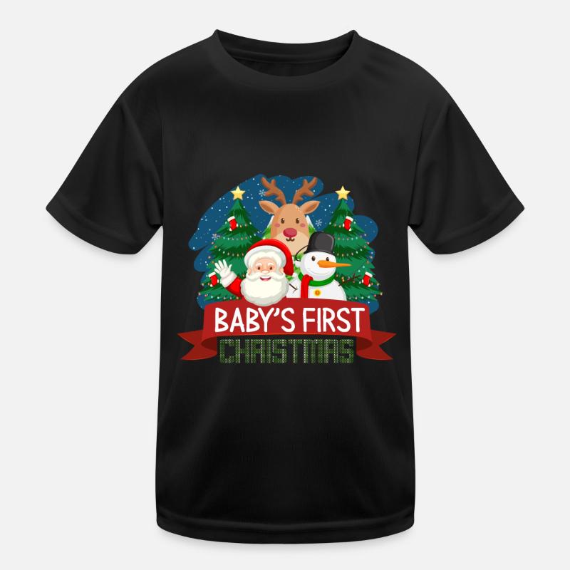 Babys erstes Weihnachtsgeschenk Kinder Funktions-T-Shirt