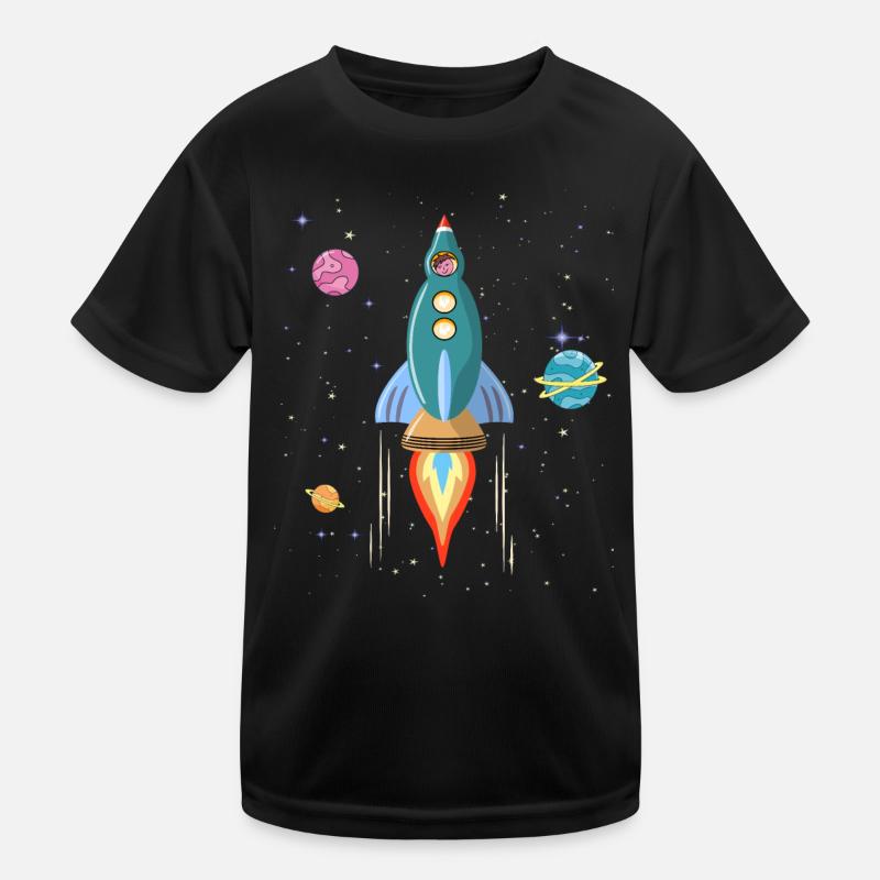 Rocket Space SpaceShip Kids Functional T-Shirt