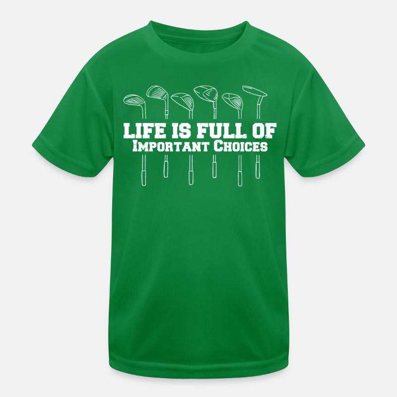 Golf Golfschläger Kinder Funktions-T-Shirt