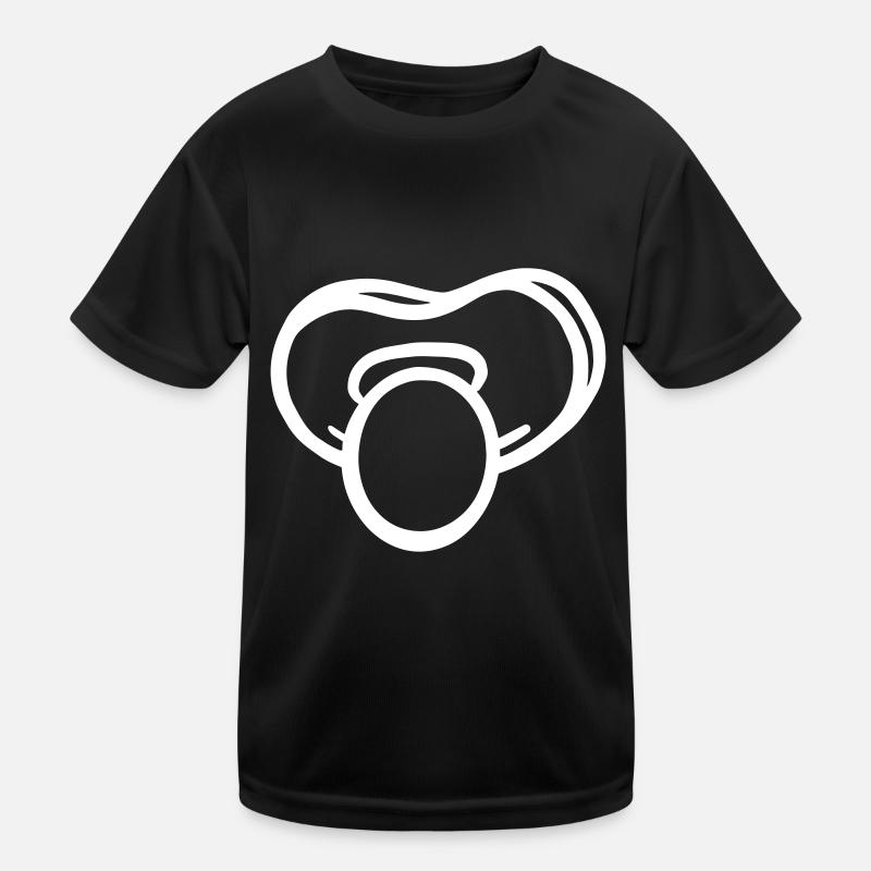 Schnuller Vector - Kinder Funktions-T-Shirt - Schwarz