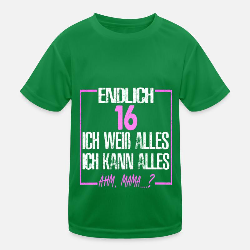 16.Geburtstag Geschenkidee Kinder Funktions-T-Shirt