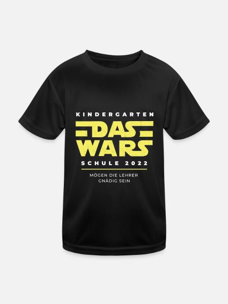 Das Wars Kindegarten Einschulung - Kinder Funktions-T-Shirt - Schwarz - Vorne