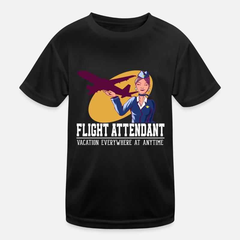 Flight Attendant Vacation Everywhere T-shirt sport Enfant