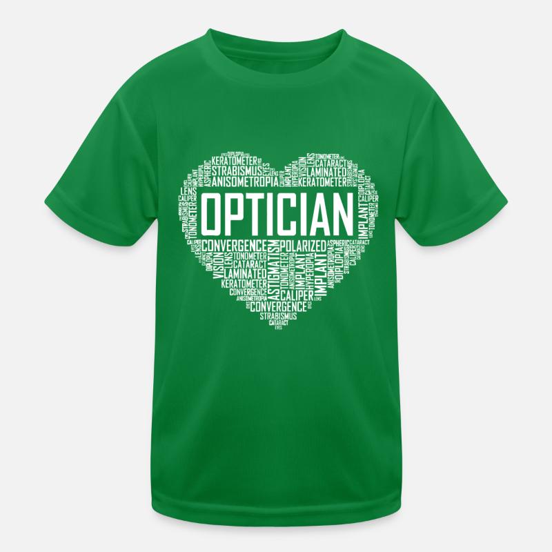 Optiker Herzoptiker Geschenk Augenarzt Gi Kinder Funktions-T-Shirt