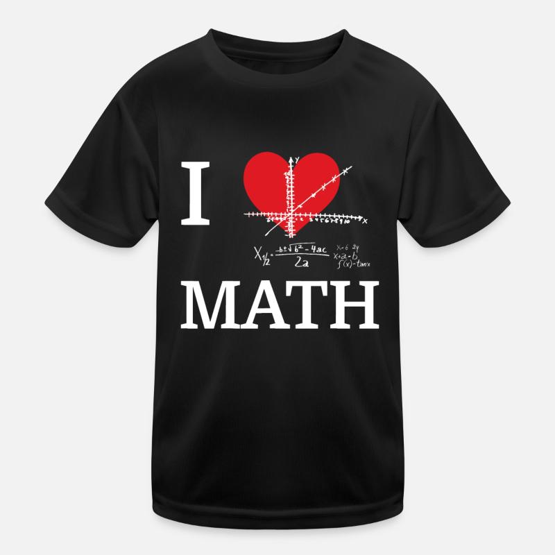 J’aime les maths je coeur math drôle de maths nerd T-shirt sport Enfant
