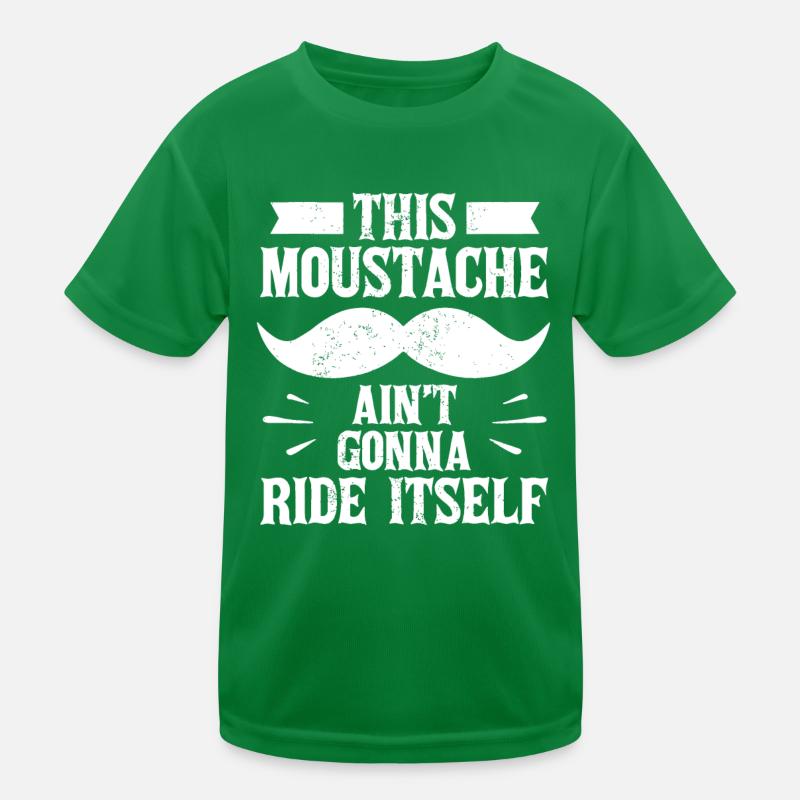 Lustig, dieser Schnurrbart wird nicht selbst Bart reiten Kinder Funktions-T-Shirt