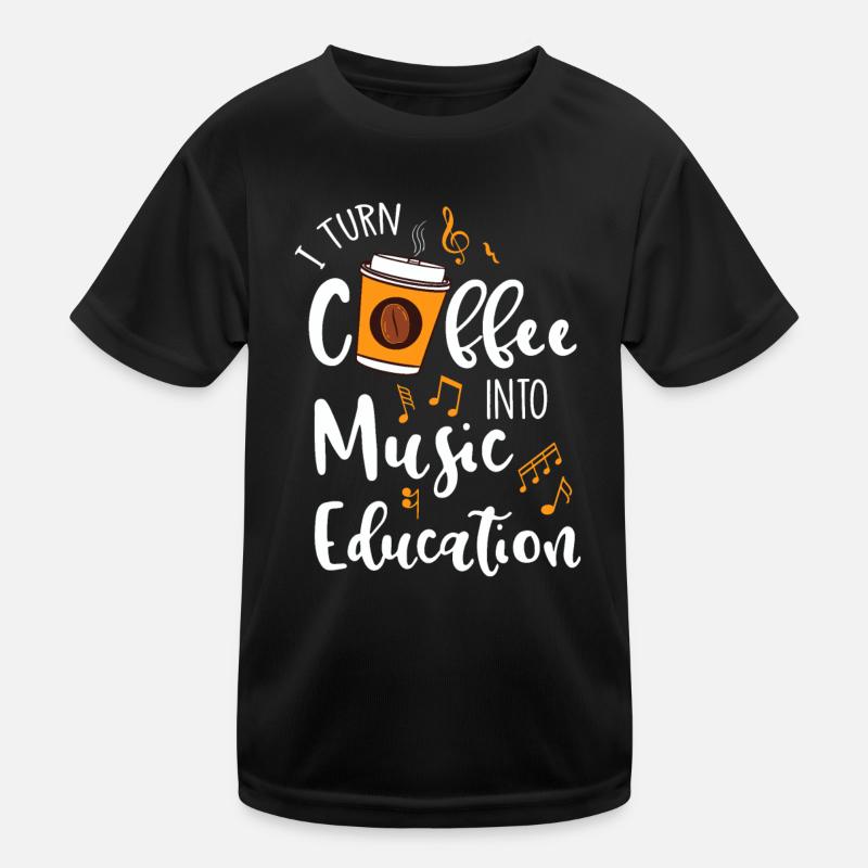 Je transforme le café en éducation musicale Professeur de musique G T-shirt sport Enfant