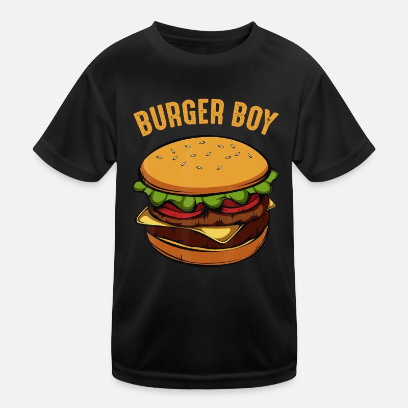 Hamburger Cheeseburger Burger Boy Fun Fast-Food T-shirt sport Enfant
