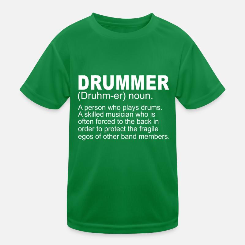Drummer Gift Playing Drums Percussion Mallet Percu Kids Functional T-Shirt