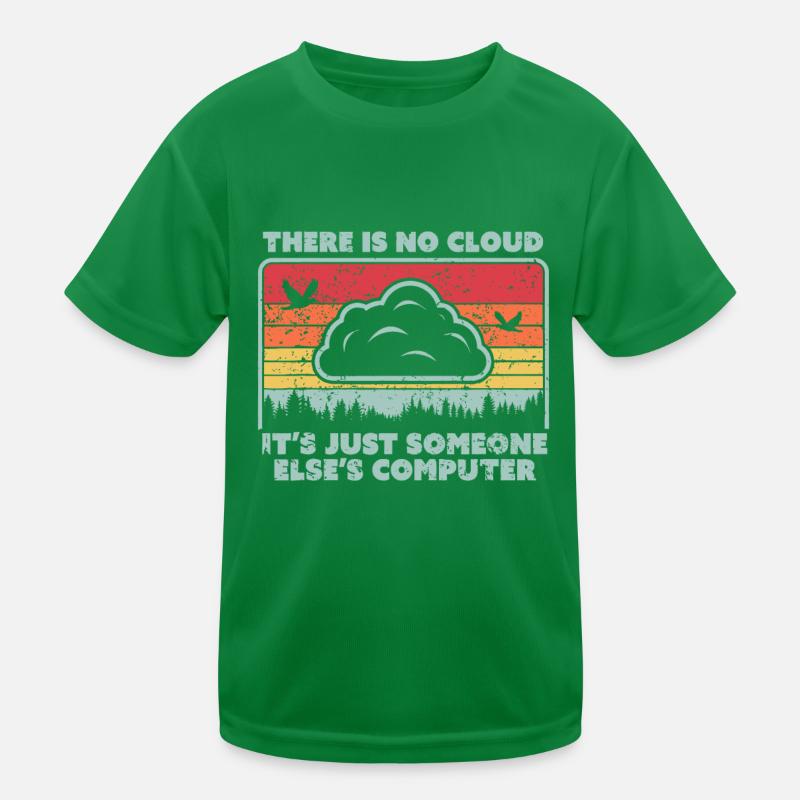 Drôle d’idée Tech. Style rétro Il n’y a pas de nuage, co T-shirt sport Enfant