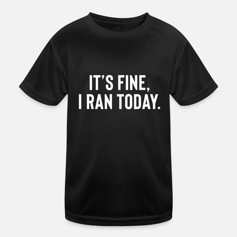 Funny Jogging Or Running Gift Kids Functional T-Shirt