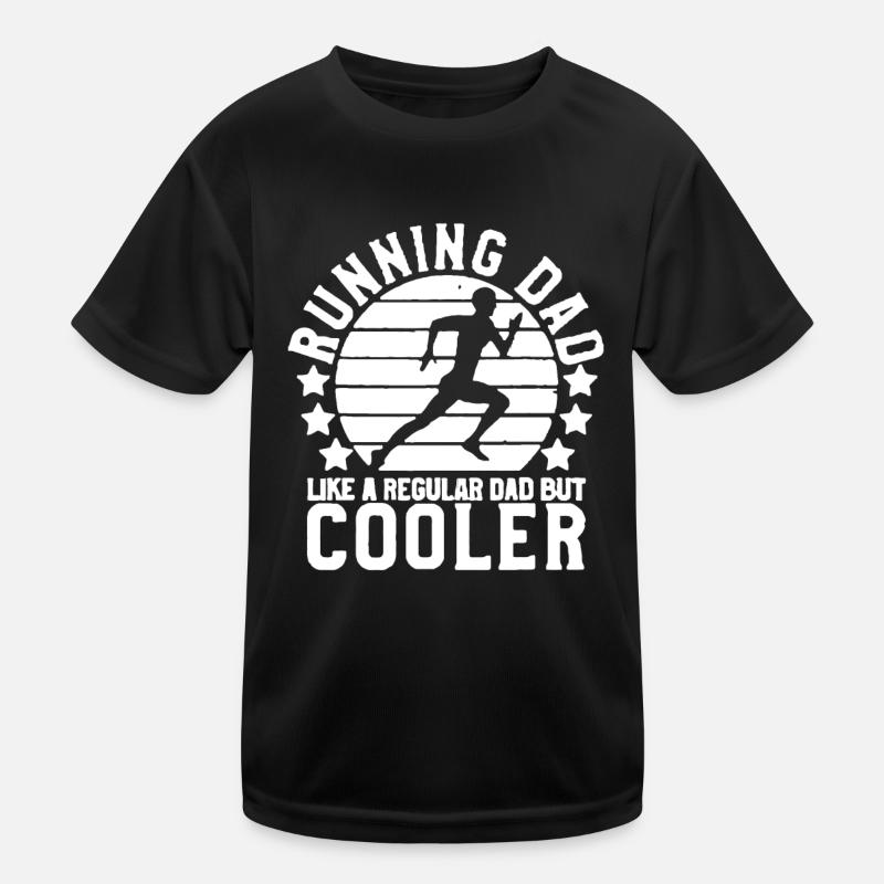 Mens Running Dad | Funny Marathon Runner Father's Kids Functional T-Shirt