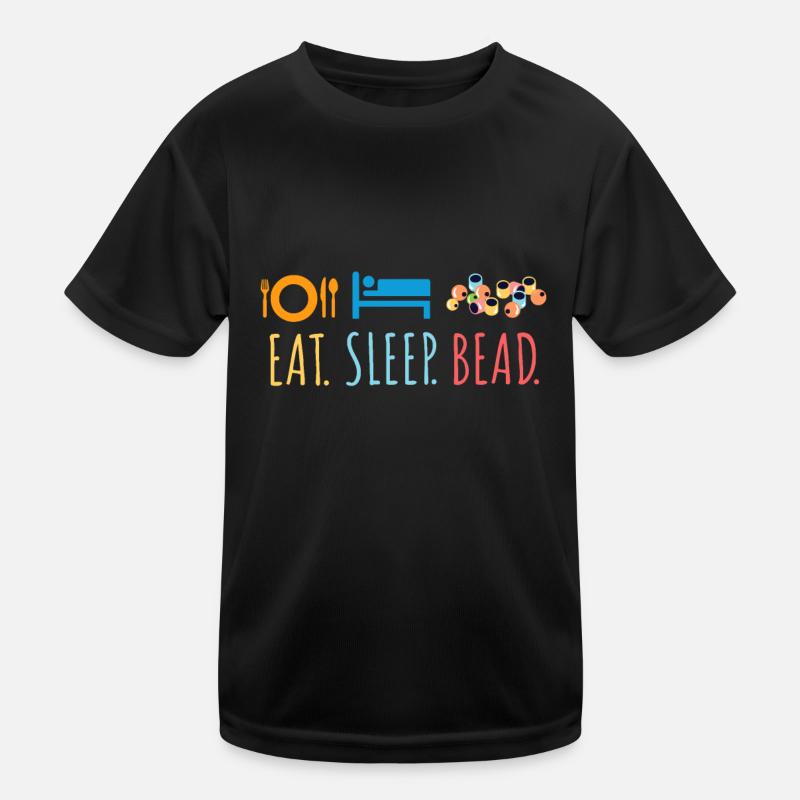 Essen Schlaf Perle Perle Custom Schmuck Maker Beadin Kinder Funktions-T-Shirt