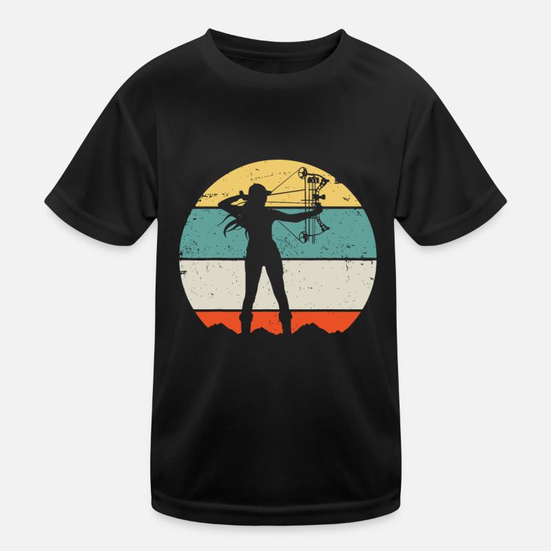 Bogenjagd BogenschießenautonomindigenousSurvivalhum Kinder Funktions-T-Shirt
