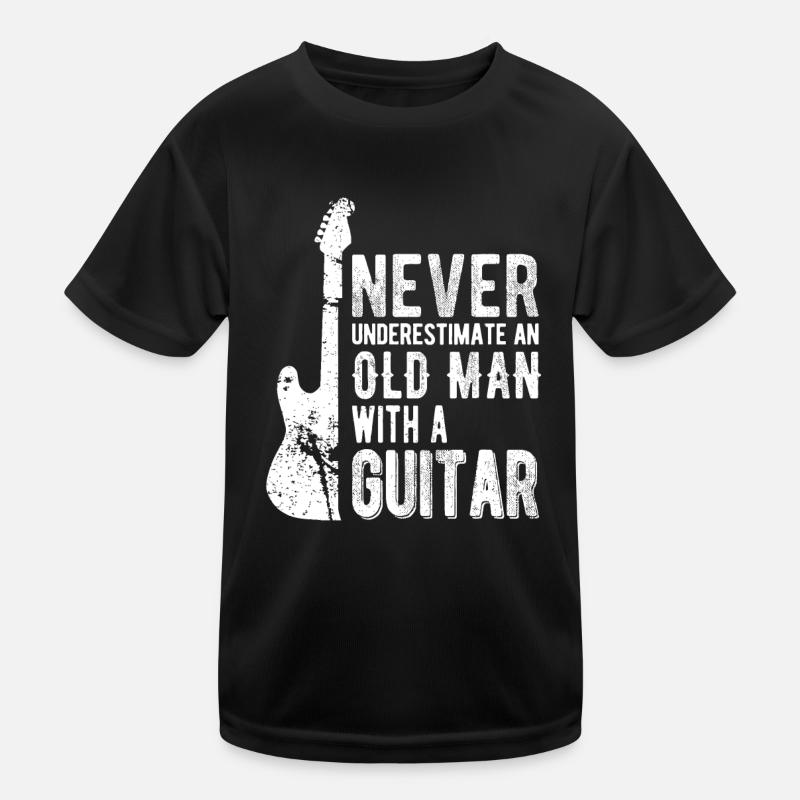 Unterschätze niemals einen alten Mann mit einer Gitarre - Gui Kinder Funktions-T-Shirt