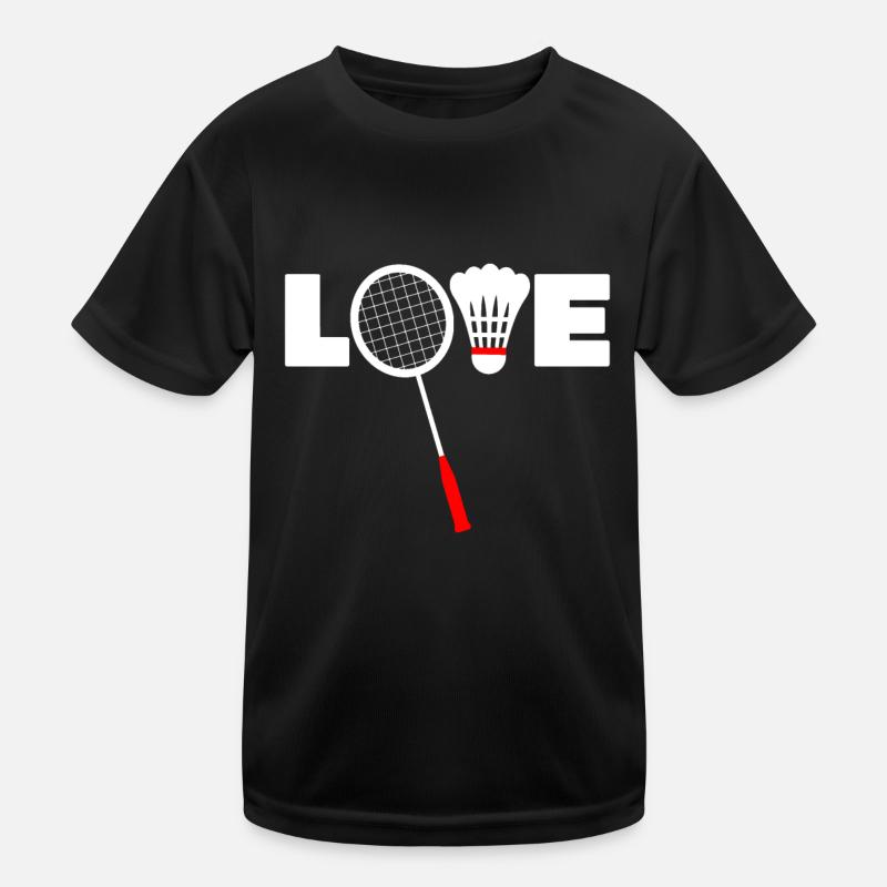 Badminton-Idee - LIEBE Kinder Funktions-T-Shirt