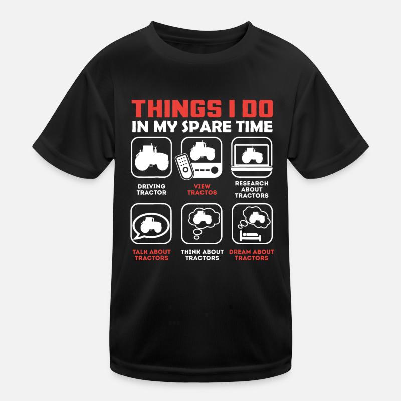 Dinge, die ich in meiner Freizeit mache - Traktor Kinder Funktions-T-Shirt