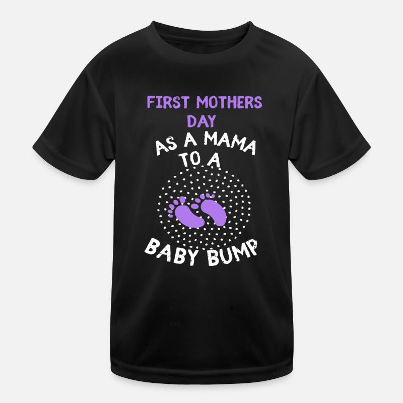 Mama Ankündigung Baby Bump Mama wird erste Mutter Kinder Funktions-T-Shirt